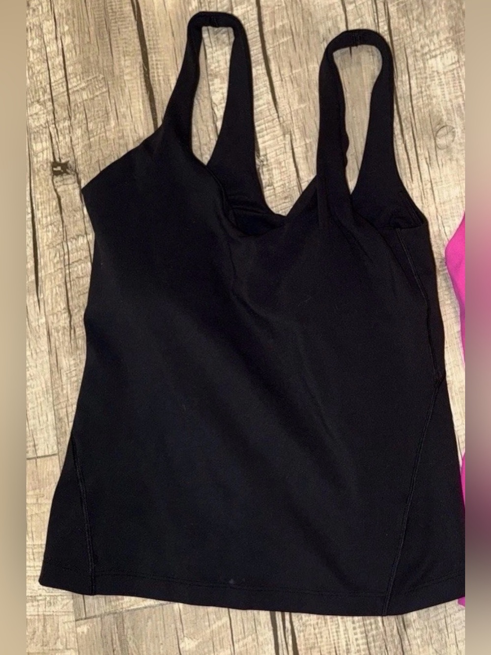Lululemon Align Waist Length Cami Tank Top Built In Bra Size 4 Euc Black